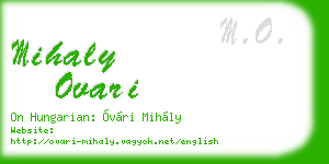 mihaly ovari business card